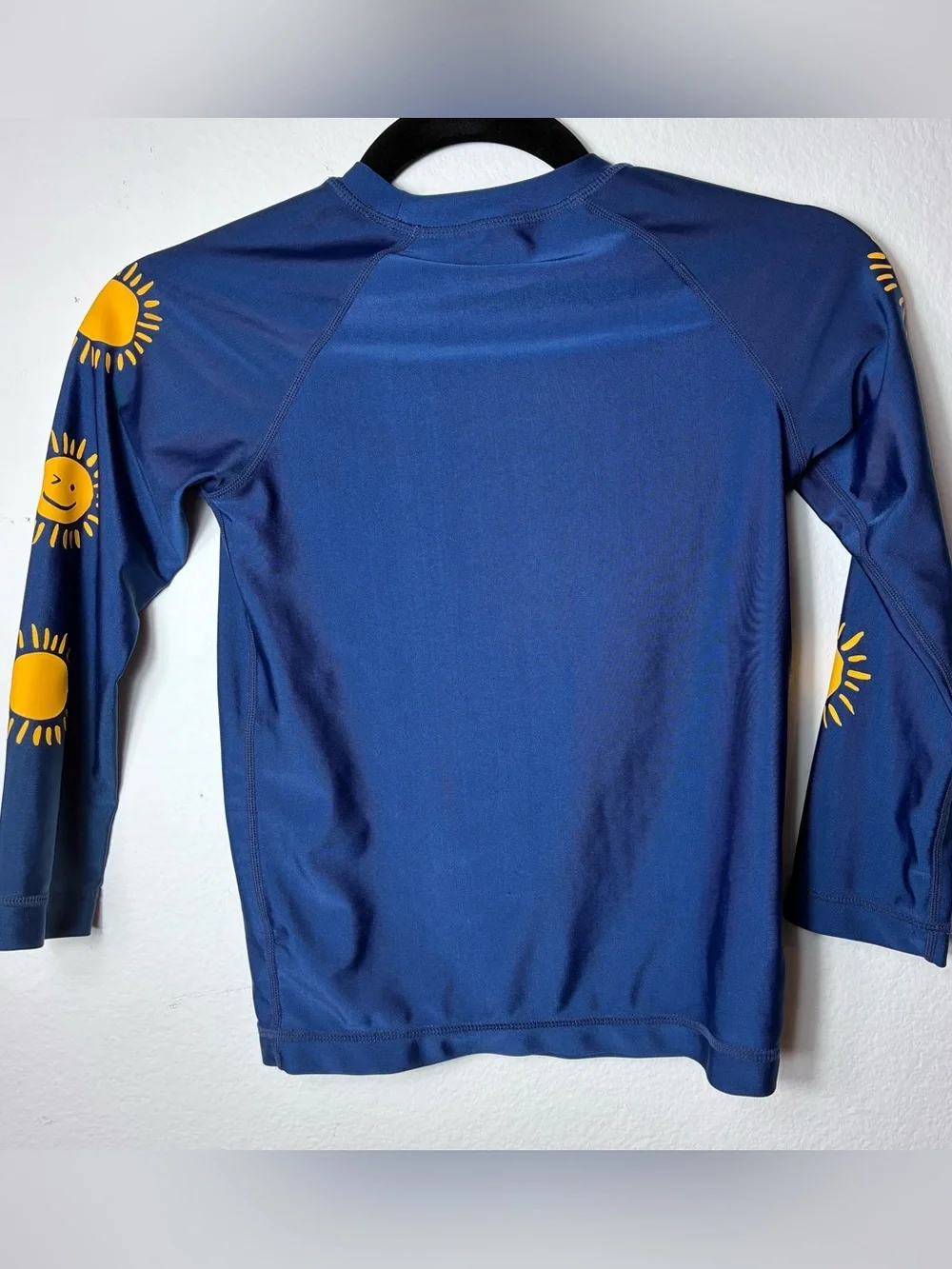 Tea Collection Blue Sunshine Long Sleeve Rash Guard Swim Top Size 7 Sun